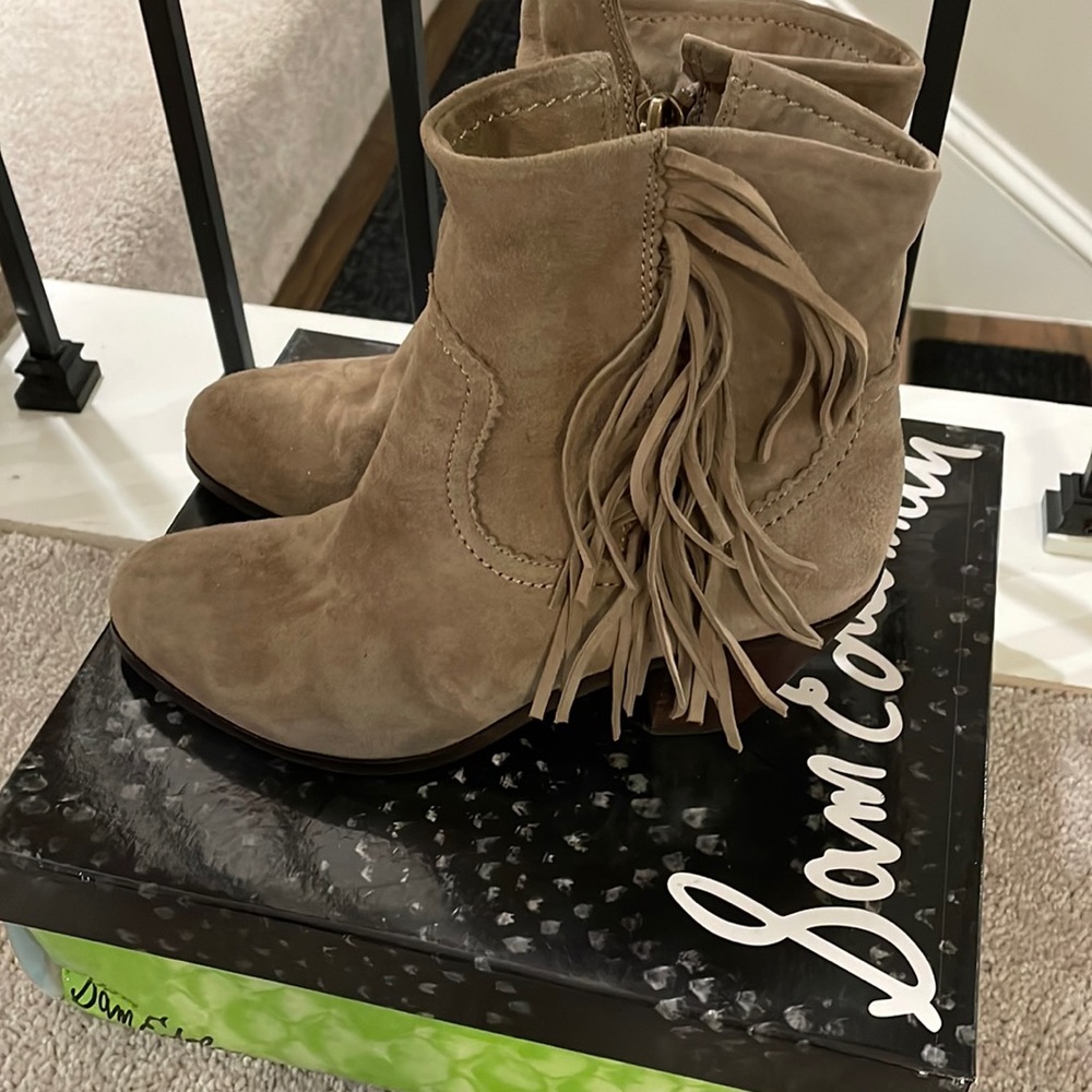 Sam Edelman tan suede boots